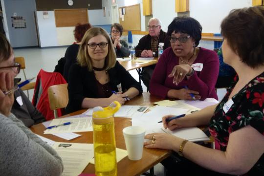 Participants at the community conversation held in Queensport